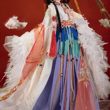 1/4 BJD doll suknelė ir lėlės galvos apdangalas klasikinis kostiumas Hanfu sijonas