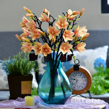 10vnt/daug! didmeninė 100% Hi-Q 3D atspausdintas spalvą Realios touch Magnolias vestuvių dekoratyvinis dirbtinių gėlių netikrą magnolias orchidėjos