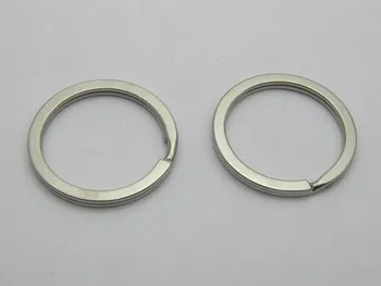 20-Sidabro plokštelės Tonas Split Žiedai, Raktų pakabukai 30X2mm