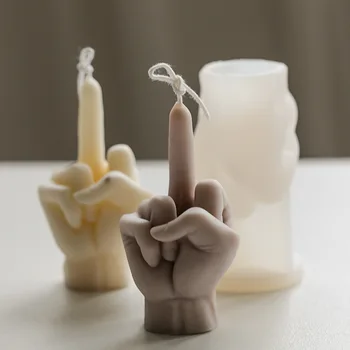 3D didžiuoju Pirštu Žvakė Silikono Formos 