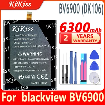 6300mAh KiKiss Galinga Baterija BV6900 (DK106) už blackview BV6900