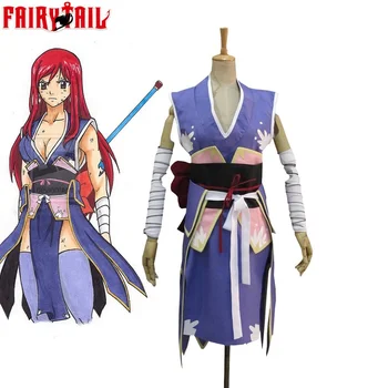 Anime Cos Fairy Tail Titania Erza Scarlet Amžinai Imperatorienė Šarvai Kimono Cosplay Kostiumų Komplektai