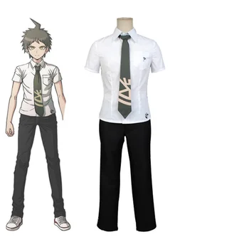 Anime Danganronpa 2 Hinata Hajime Uniformos marškinėliai Nustatyti, Cosplay Kostiumai, Vyras moteris berniukas