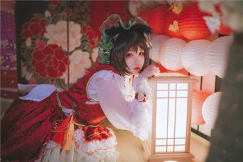 Anime Touhou Project Flandre Scarlet Apranga Lolita Dress Spalvingas Vienodas Cosplay Kostiumas Moterims Helovinas Nemokamas Pristatymas 2021 Naujas