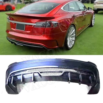 Aukštos kokybės FRP Galinis Bamperis su Anglies Pluošto Galinis Lip Difuzorius už Tesla Model S 