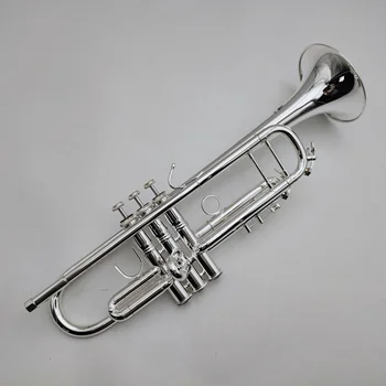 Aukštos Kokybės LT180S-37 Trimitas B Butas Sidabro Padengtą Profesinės Trimito Muzikos Instrumentai su Byla Nemokamas Pristatymas