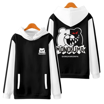 Dangan Ronpa Super Danganronpa 2 Monokuma Black & White Bear Juokinga Hoodie Hip-Hop Grafinis Palaidinės Poleron Hombre Streetwear