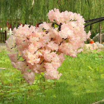 Dirbtinių Gėlių Modeliavimas Cherry Blossom Filialas, Vestuvių Dekoravimas Netikrą Kriaušė Filialas Gėlių Žydėjimo sztuczne kwiaty