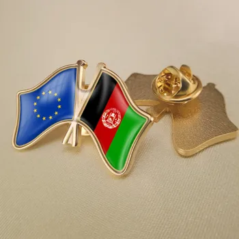 Europos Sąjungos ir Afganistano Kirto Dviguba Draugystė Šaligatvio Atvartas Smeigtukai Sagė Ženkliukai