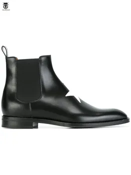 FR.LANCELOT 2020 naują atvykimo star, batai, vyrams, nekilnojamojo odiniai batai auliukiniai batai aukšto viršų paslysti ant vyrų grupė batai punkte kojų botas