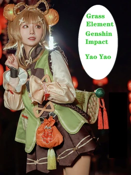 Genshin Poveikio Mielas Loli Yao Yao Cosplay Kostiumai, Žaidimas, Projektas Naujos Žolės Atominis Vaidmenų Rekvizitai Anime Mergina Aksesuarų Rinkinys