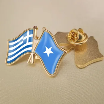 Graikija ir Somalyje Kirto Dviguba Draugystė Šaligatvio Atvartas Smeigtukai Sagė Ženkliukai