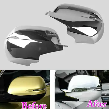 GRILIS@FUKA Automobilių stiliaus šildomi veidrodėliai raštas apdaila Honda CRV 2012-2016 Chrome ABS Automobilio Galinio vaizdo Išoriniai Veidrodėliai Dangtis