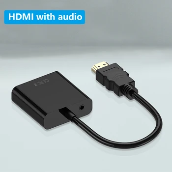 HDMI į VGA Adapteris Kabelio Vyrų ir Moterų HDMI Į VGA Adapteris Keitiklis 1080P Skaitmeninio į Analoginį Vaizdo Garso Tablet