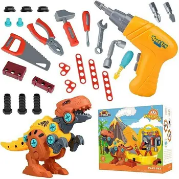 Išnarstyti Dinozaurų Žaislai Vaikams Statybos Pastatas su Elektros audra Žaislai