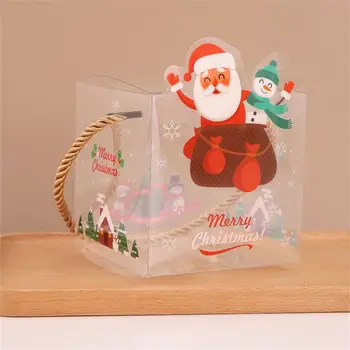 Kalėdų Dekoro Tortas Paketo Slapukas Pakavimo Maišeliai Šiuo Atveju Santa Claus Ir Kalėdų Dovanų Maišeliai Briedžių Dovanų Dėžutėje Snaigės