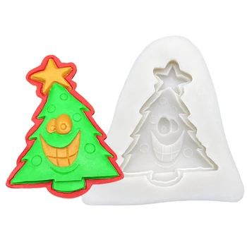 Kalėdų Eglutė Silikono Formos Sugarcraft Šokoladinių Keksiukų Kepimo Formą Minkštas Tortas Dekoravimo Įrankiai