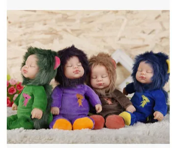Karšto pardavimo Lėlės vinilo reborn baby vaikų žaislas dirbtinė lėlė mergaitė dovana Lokys/Triušiai/ Liūtas Gyvūnų lėlės