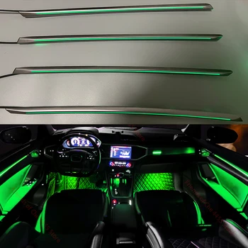 LED Papuošti Šviesos Ekrano Kontrolės 2019-2022 Audi Q3 Atmosfera Šviesos Interjero LED Naujos Aplinkos Šviesos Durų Kojoms Šviesos