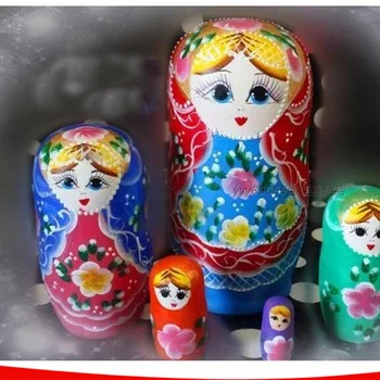 Mados Mini Dydžio Rusijos Lėlės Sausas Liepų Švietimo Matryoshka Lizdus Lėlės Spalvinga Vertus-Dažytos, Mediniai Žaislai, L50