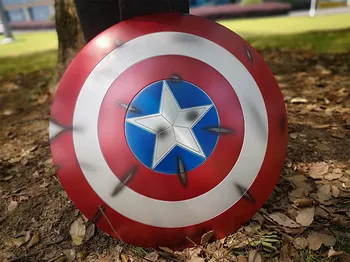 [Metalo Pagamintas] Marvel herojus, 1:1 60cm full metal Kapitonas Amerika Shield Mūšio Žalos Versija Kolekcijos modelis cosplay Kostiumas šalis