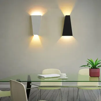 Modernus Minimalistinis Dvigubai Geometrijos 10W LED Siena Lempos, Naktiniai staleliai, Lempa Patalpų Sienos Kabo Lempa SMD 5730 AC 85-265V