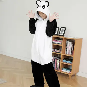 Moterų Gyvūnų Kostiumai Helovyno Cosplay Animacinių Filmų Gyvūnų Sleepwear Vaikai, Mergaitės Ir Berniukai, Kigurumi Panda Onesies