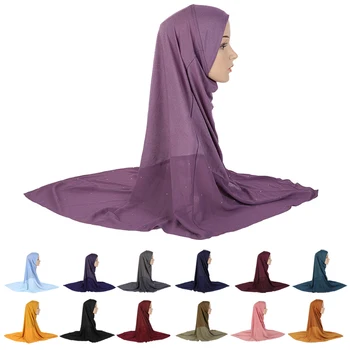 Moterų Musulmonišką Hidžabą Amira Deimantų Kratinys Malda Skrybėlę Turbaną Artimuosiuose Rytuose Islamo Pamaldos, Skarelė Galvos Wrap Amira Naujas
