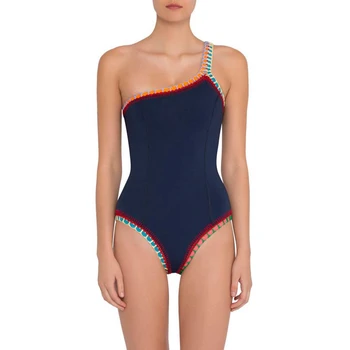 Moterų vientisas Sporto Seksualus Naują maudymosi kostiumėlį Vieną Petį Elastinga maudymosi Kostiumėliai, Femal Playsuit Paplūdimio Bikini Maillot