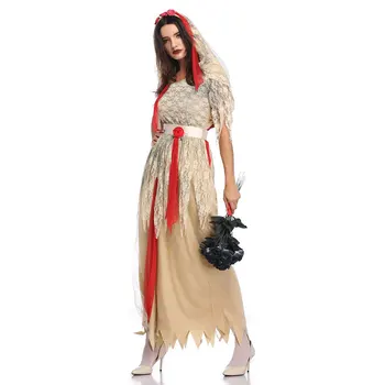 Moterų Zombie Dvasios Nuotaka Helovinas Fancy Dress Šalis