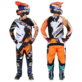 Motocross pavara nustatyti Džersio ir Kelnes Motociklo Mens Rinkiniai moteris kalnų MTB Off-road lenktynių kostiumas Flexair kalnų Enduro