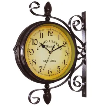 Nauja Europos Vintage Stiliaus Laikrodis Novatoriškų Mados Dvipusis Sieninis Laikrodis laikrodžiams