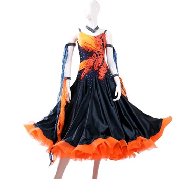 Nauja Sportinių šokių konkursas suknelės Raudona plunksna Profesionalūs šokių konkursas suknelę Rankų darbo MD553