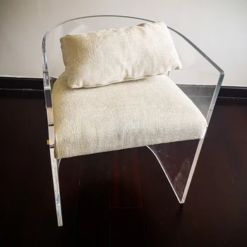 Naujas Stilius Akrilo Kėdė Aišku, Baldams Prabangos Skaidraus Akrilo Kėdės Individualų Aišku, Permatomas Valgomojo Kėdės.