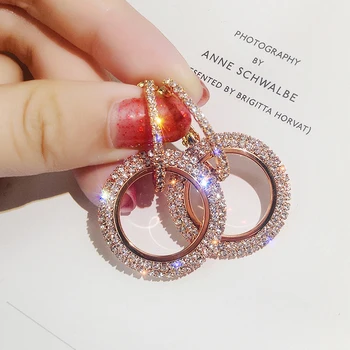 naujų kūrybinių apvalus, elegantiškas kristalų auskarai moterims saulės stud auskarai vestuvės juvelyrika dovana
