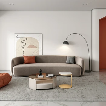 Nordic arc audinio sofa-lova, gyvenamasis kambarys balkonas prabanga trys paprasti kūrybinio dizainerio sofa derinys