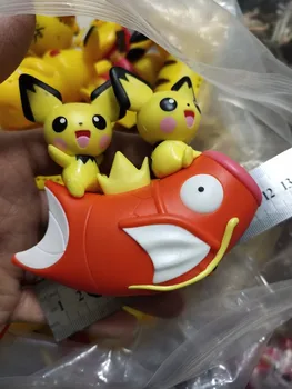 Pokemon Japonų anime q versija kawaii Pikachu kilnojamojo modelio vaikų žaislas prisukamas automobilio fidget gimtadienio šventės atributas dovana