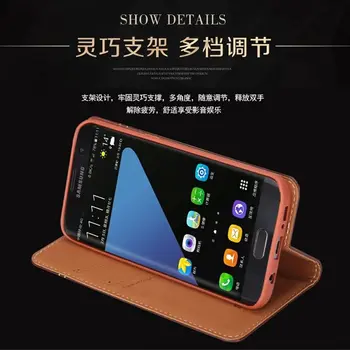 Prabangus Originalus prekių GEBEI natūralios Odos Magnetinio Flip Cover Case For Samsung Galaxy S7 Krašto S8 S9 S10 Plius S10E Pastaba 8 9