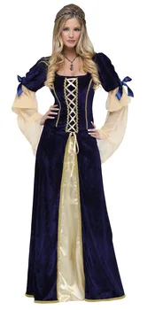Suaugusiųjų Moterų Viktorijos Viduramžių Lady Fancy Dress Helovinas Šeimai Šalis Fantasia Kostiumas