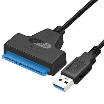USB 3.0 prie SATA kietąjį diską kabelis išplėtimo jungties USB 3.0 2,5 colių SSD HDD lengva ratai kabelis