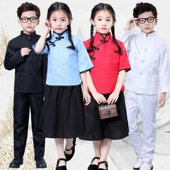 Vaikų Kinijos liaudies Respublika, drabužių poezijos skaitymo choras paslaugų raudona dainos konkurso drabužiai