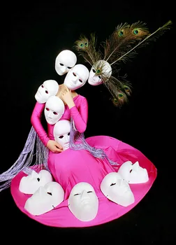šalis kaukė veiklos kostiumas Rose Helovinas dress baras dainininkas svečias komercinių šokių kostiumas