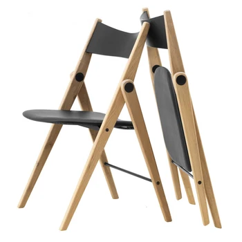 Šiaurės stiliaus valgomojo kėdė modernių paprastų buitinių medžio masyvo valgomojo kėdė baltojo ąžuolo sulankstomoji kėdė laisvalaikio kėdė nešiojamų kėdė